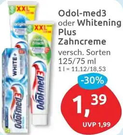 Budni Odol-med3 oder Whitening Plus Zahncreme Angebot