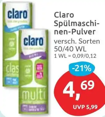 Budni Claro Spülmaschinen-Pulver Angebot