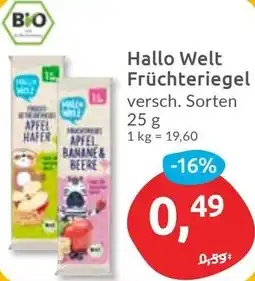 Budni Hallo Welt Früchteriegel Angebot