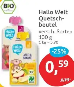 Budni Hallo Welt Quetschbeutel Angebot