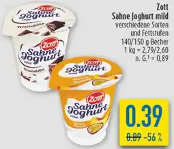 diska Zott Sahne Joghurt mild Angebot