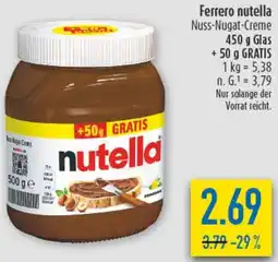 diska Ferrero nutella Angebot