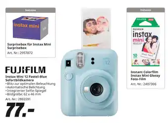 MediaMarkt Fujifilm instax mini 12 pastel-blue sofortbildkamera Angebot