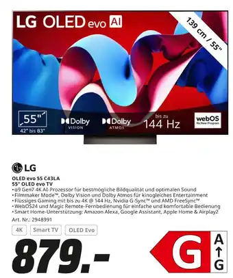 MediaMarkt Lg oled evo 55 c43la Angebot