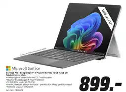 MediaMarkt Microsoft surface surface pro - snapdragon x plus (10 kerne) 16 gb / 256 gb tablet convertible Angebot