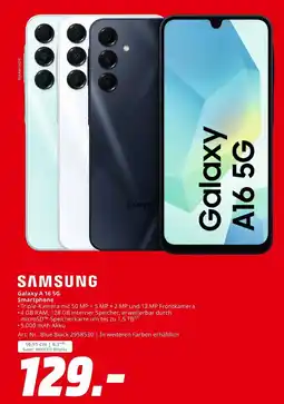 MediaMarkt Samsung galaxy a 16 5g Angebot
