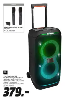 MediaMarkt Jbl partybox stage 320 tragbarer partylautsprecher Angebot