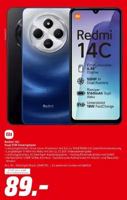 MediaMarkt Xiaomi redmi 14c dual sim smartphone Angebot
