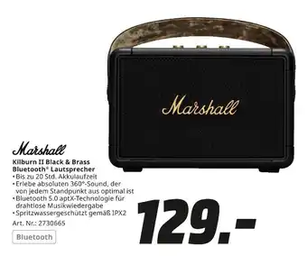MediaMarkt Marshall kilburn ii black & brass bluetooth lautsprecher Angebot