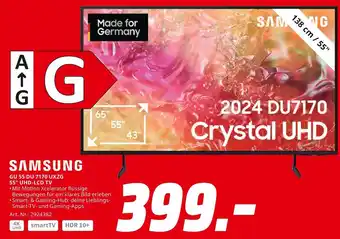MediaMarkt Samsung gu 55 du 7170 uxzg 55 uhd-lcd tv Angebot