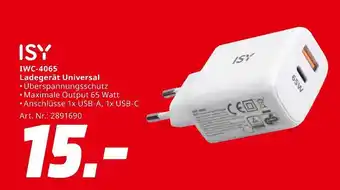 MediaMarkt Isy iwc-4065 ladegerät universal Angebot