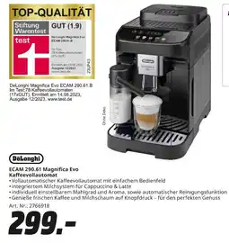 MediaMarkt Delonghi ecam 290.61 magnifica evo kaffeevollautomat Angebot