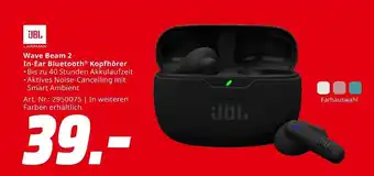 MediaMarkt Jbl wave beam 2 in-ear bluetooth kopfhörer Angebot