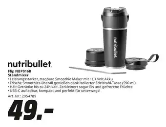 MediaMarkt Nutribullet flip nbp016b standmixer Angebot