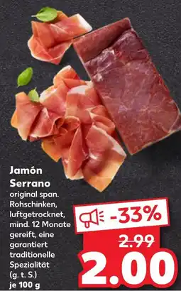 Kaufland Jamón serrano Angebot