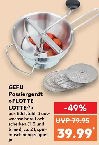 Kaufland Gefu passiergerät flotte lotte Angebot