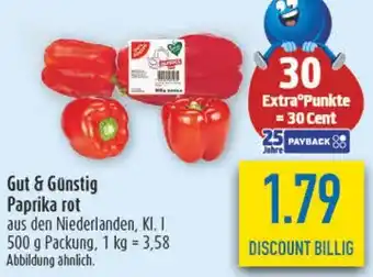 diska Gut & Günstig Paprika rot Angebot