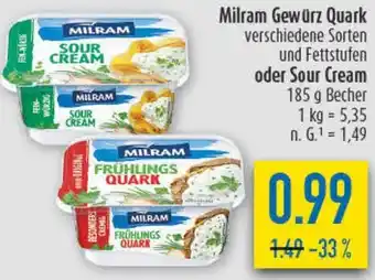 diska Milram Gewürz Quark oder Sour Cream Angebot