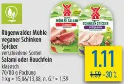 diska Rügenwalder Mühle veganer Schinken Spicker, Salami oder Hauchfein Angebot