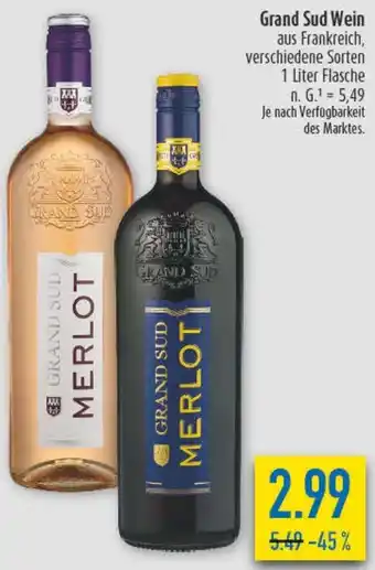 diska Grand Sud Wein Angebot