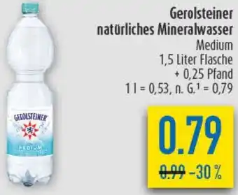 diska Gerolsteiner natürliches Mineralwasser Angebot