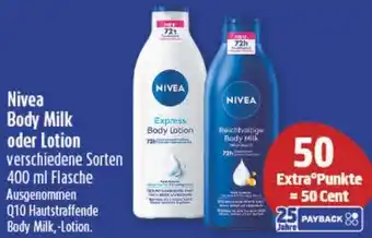 diska Nivea Body Milk oder Lotion Angebot