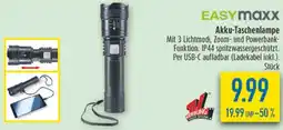 diska Easymaxx Akku-Taschenlampe Angebot