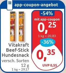 Budni Vitakraft Beef-Stick Hundesnack Angebot