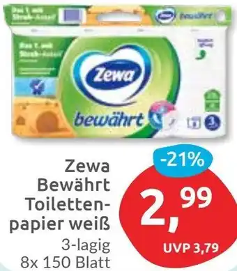 Budni Zewa Bewährt Toilettenpapier weiß Angebot