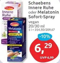 Budni Schaebens Innere Ruhe oder Melatonin Sofort-Spray Angebot