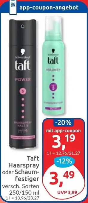 Budni Taft Haarspray oder Schaumfestiger Angebot