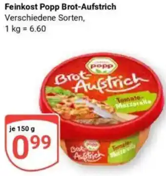 Globus Feinkost Popp Brot-Aufstrich Angebot