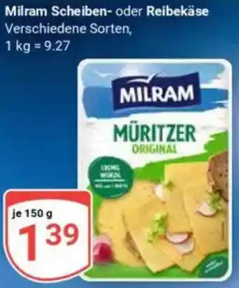 Globus Milram Scheiben- oder Reibekäse Angebot