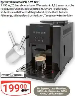 Globus PROFI COOK Kaffeevollautomat PC-KAV 1281 Angebot