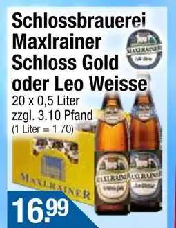 Getränke City Schlossbrauerei maxlrainer schloss gold oder leo weisse Angebot