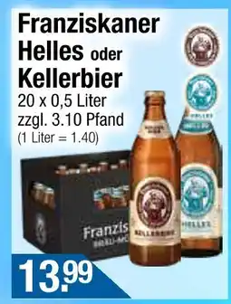 Getränke City Franziskaner helles oder kellerbier Angebot