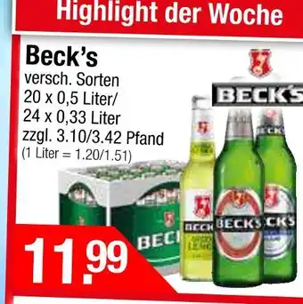Getränke City Beck's Angebot
