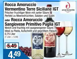 Getränke City Rocca amoruccio vermentino terre siciliane igt oder sangiovese primitivo puglia igt Angebot