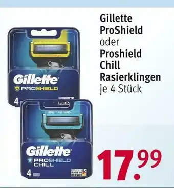 Rossmann Gillette rasierklingen Angebot