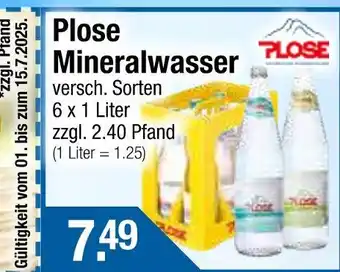 Getränke City Plose mineralwasser Angebot