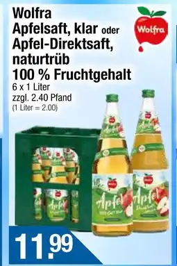 Getränke City Wolfra apfelsaft, klar oder apfel-direktsaft, naturtrüb 100 % fruchtgehalt Angebot