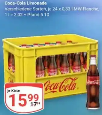 Globus Coca-Cola Limonade Angebot