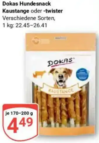 Globus Dokas Hundesnack Kaustange oder -twister Angebot