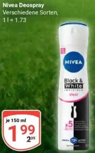 Globus Nivea Deospray Angebot