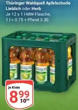 Globus Thüringer Waldquell Apfelschorle Lieblich oder Herb Angebot