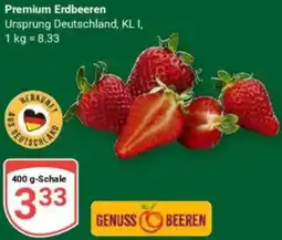 Globus Premium Erdbeeren Angebot