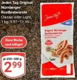 Globus Jeden Tag Original Nürnberger Rostbratwurste Angebot