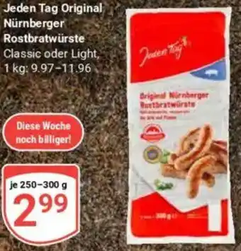Globus Jeden Tag Original Nürnberger Rostbratwurste Angebot