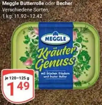 Globus Meggle Butterrolle oder Becher Angebot