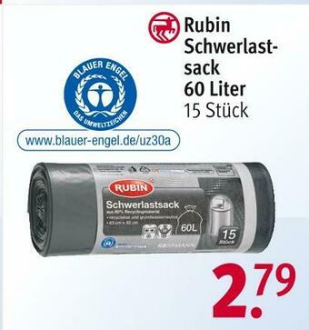 Rossmann Rubin schwerlastsack Angebot
